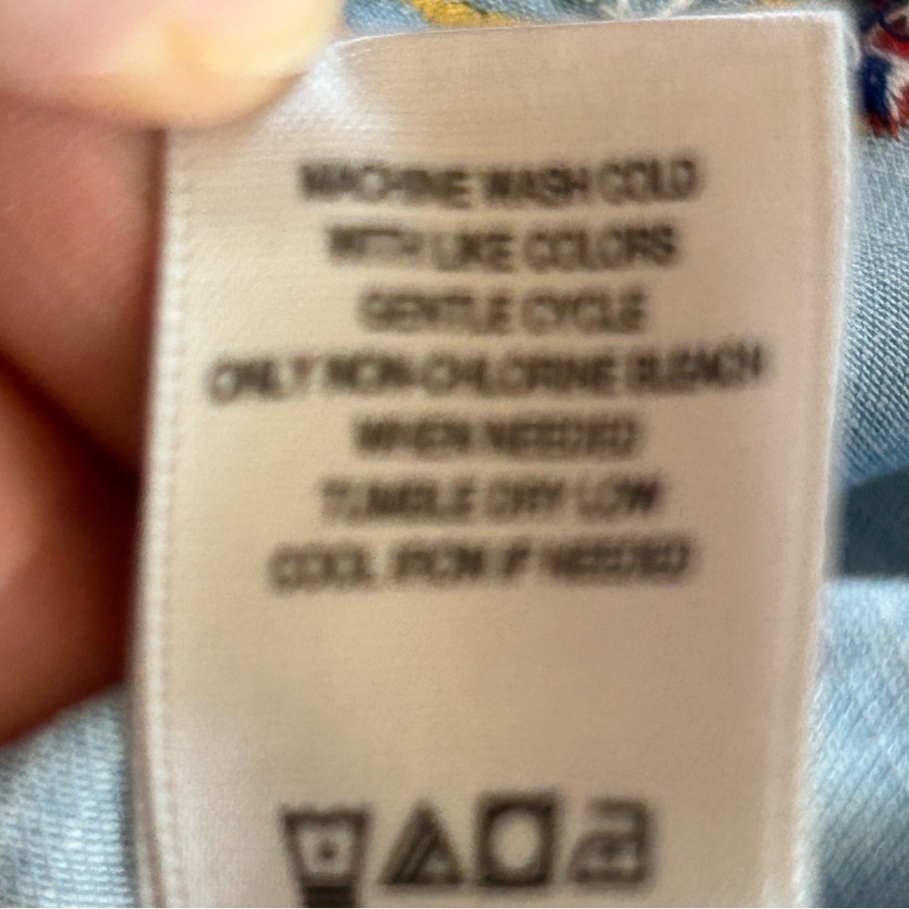 John Mark Boho Embroidered Button-Down Top Size M… - image 7